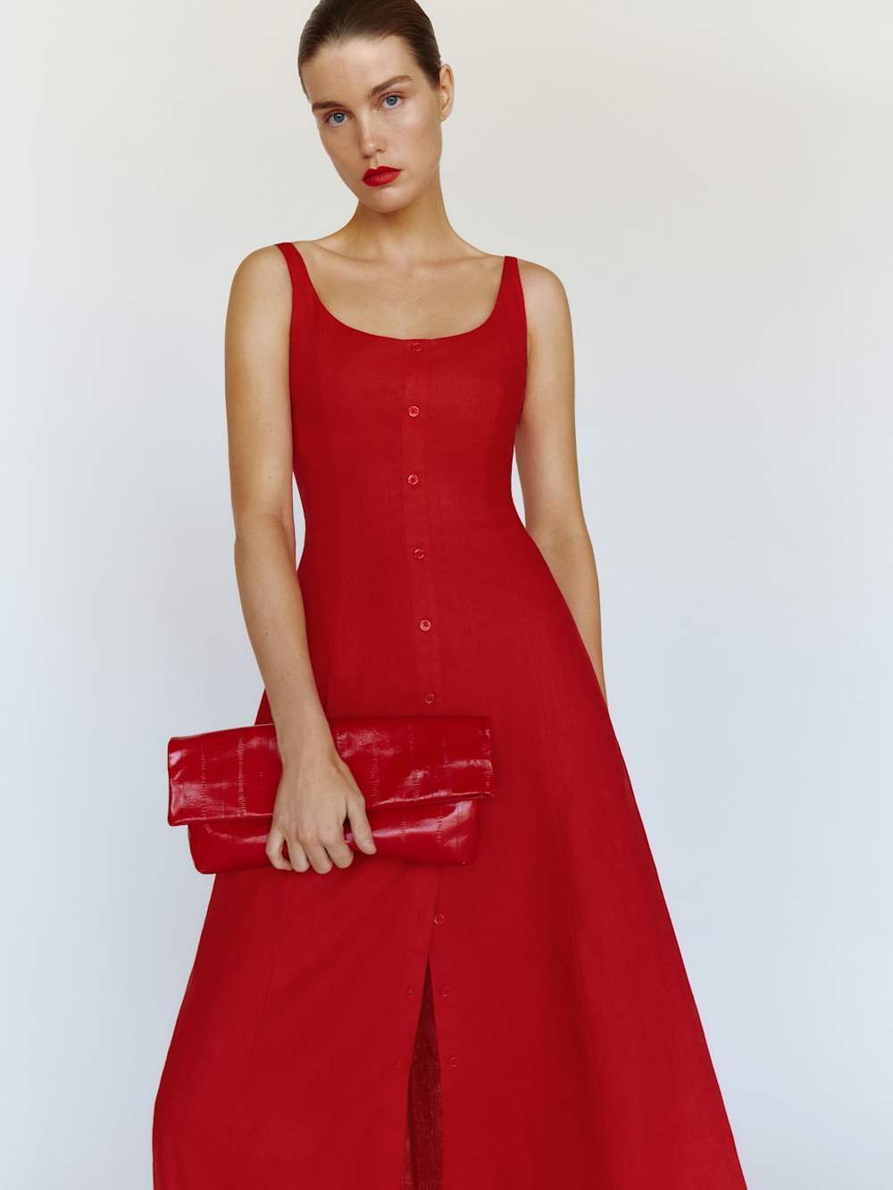 Reformation Fraise Linen Dress Red - Size 0